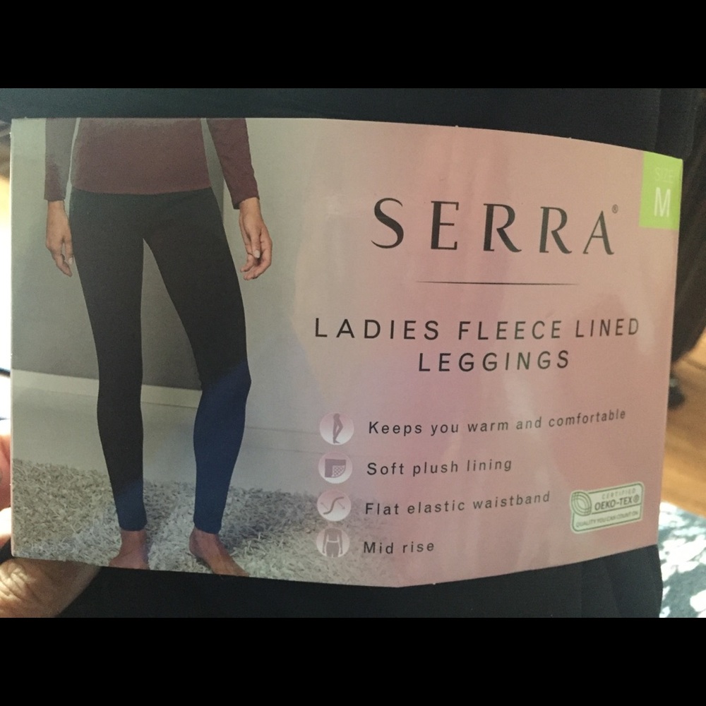 Fleece lined leggings - Black